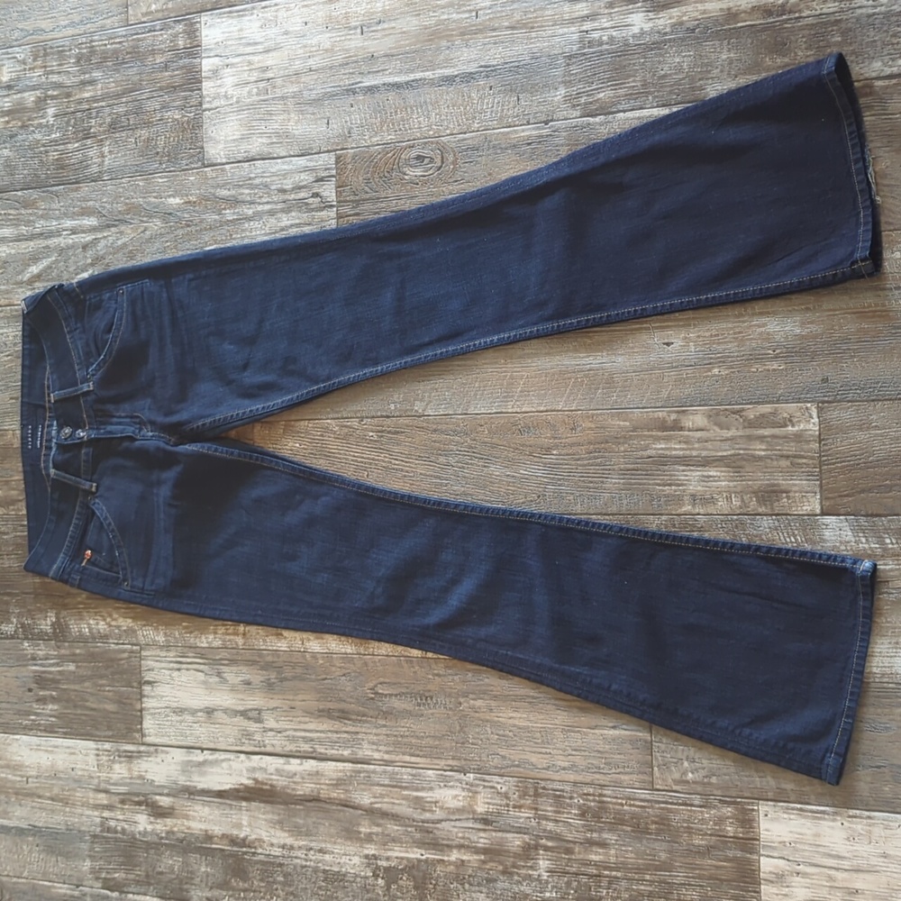 HUDSON"Rebel" Signature bootcut darkwash jeans #W170DHK sz 26x35.5L TALL euc - Picture 9 of 14